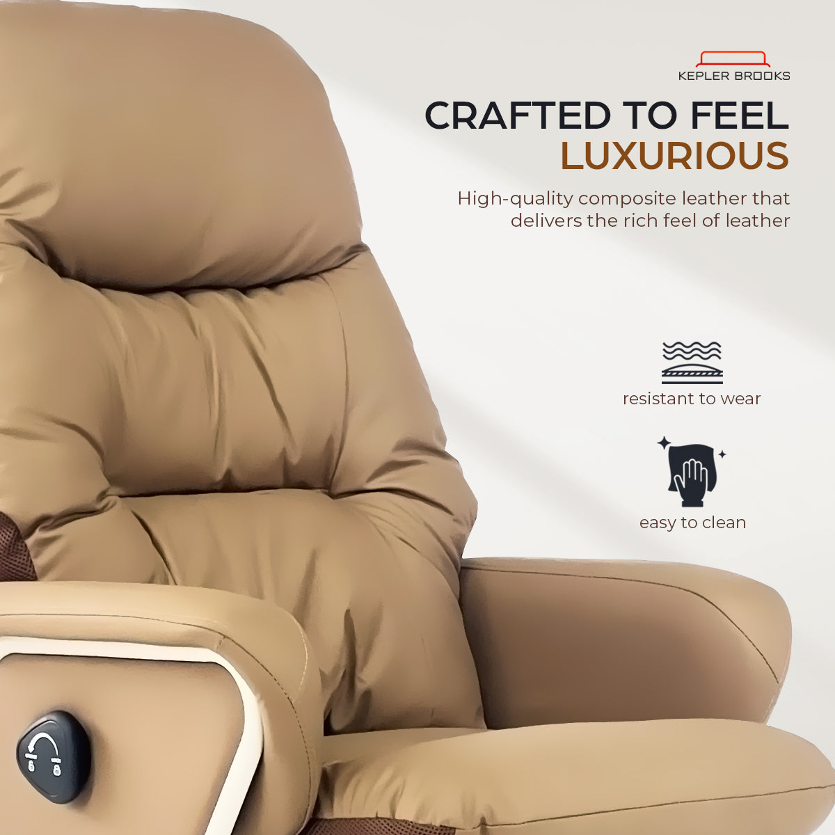 Kepler Brooks Divine High Back Premium Composite Leather Ergosmart Office Chair