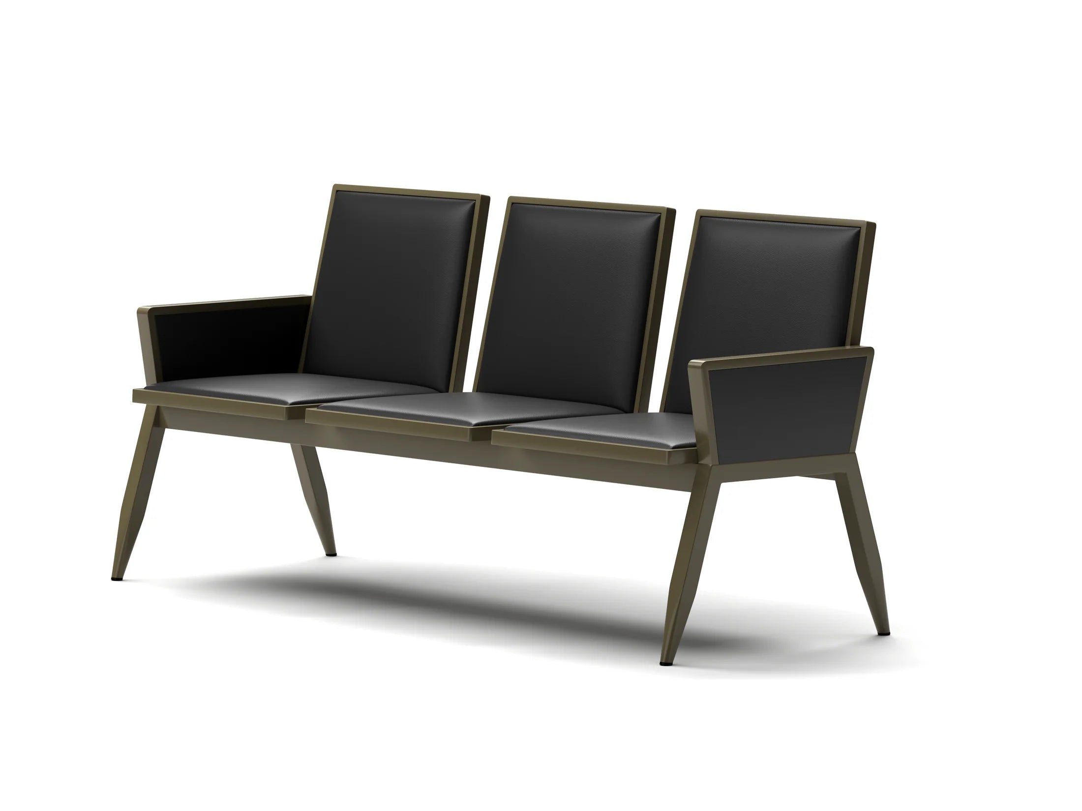 Kepler Brooks Comfy 3 Seater Waiting Chair with Cushion & Arms