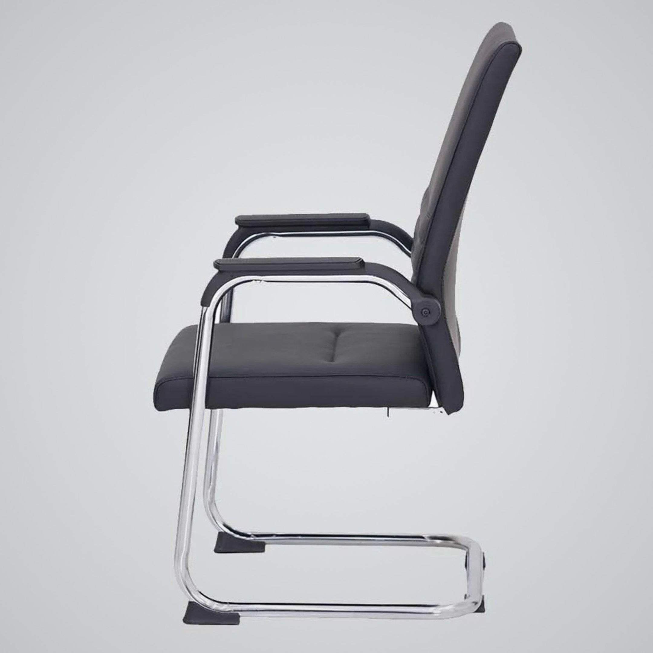 Kepler Brooks Lexis Leatherette Visitor Chair with Metal Frame