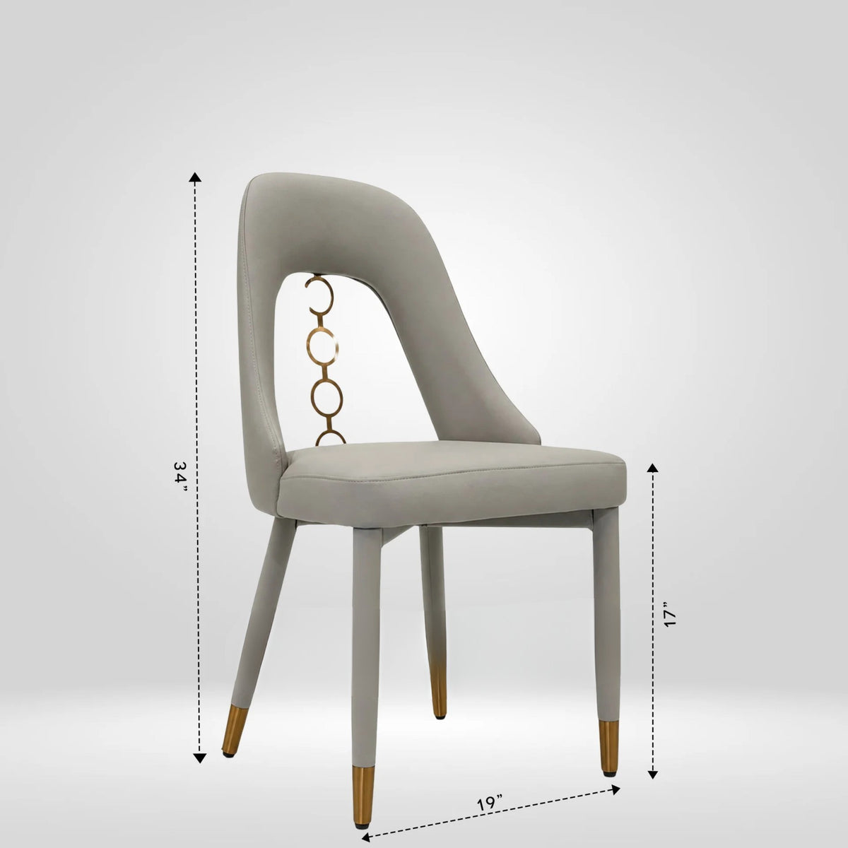 Kepler Brooks Siena Premium Cafeteria Dining Chair ( Grey )