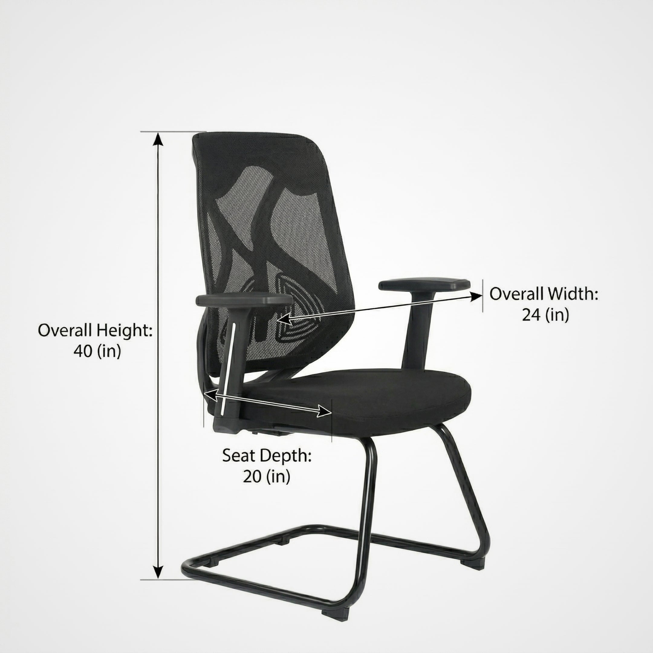 Kepler Brooks Marvel Visitor Chair with Heavy Duty Metal Frame