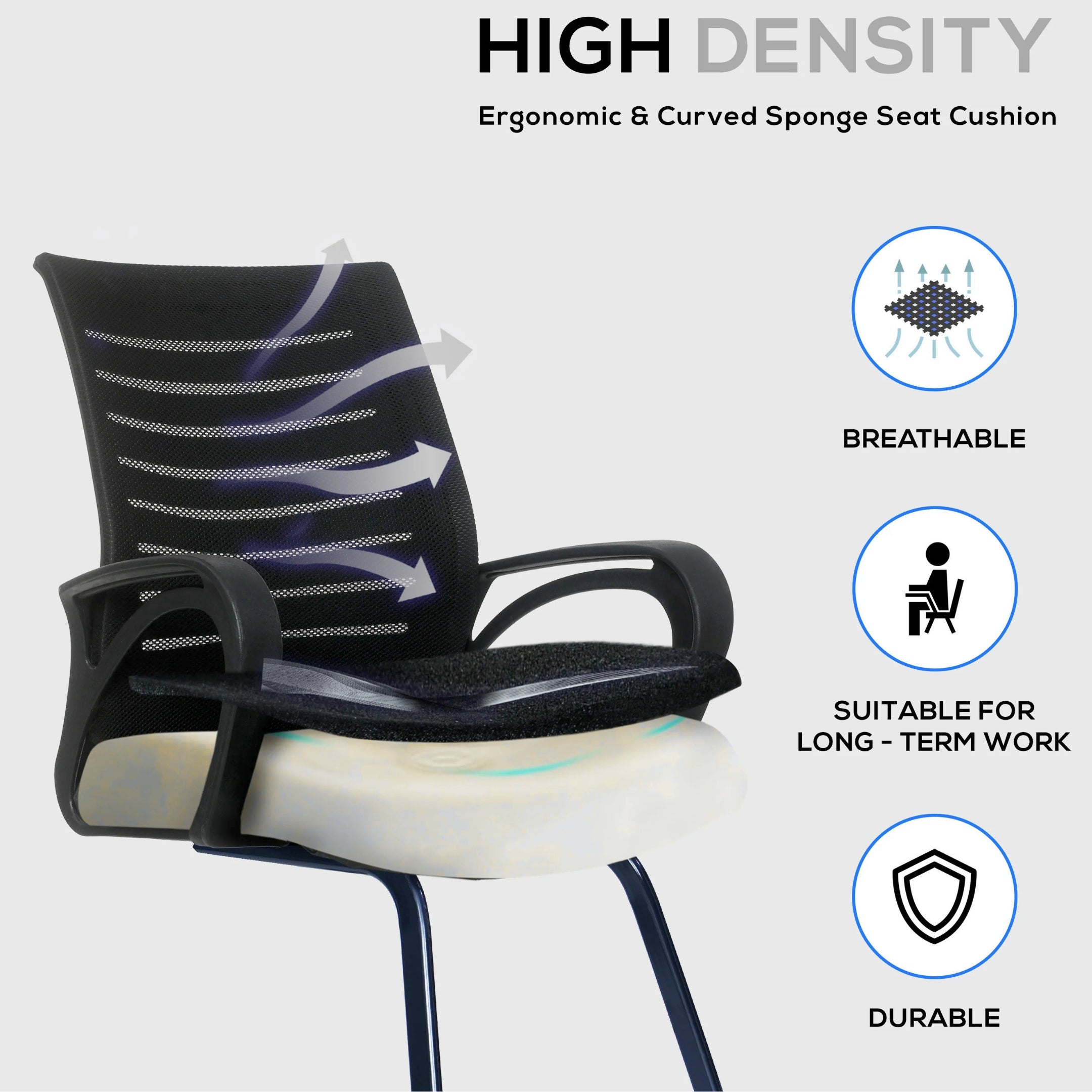 Kepler Brooks Iris Visitor Chair with Heavy Duty Metal Frame