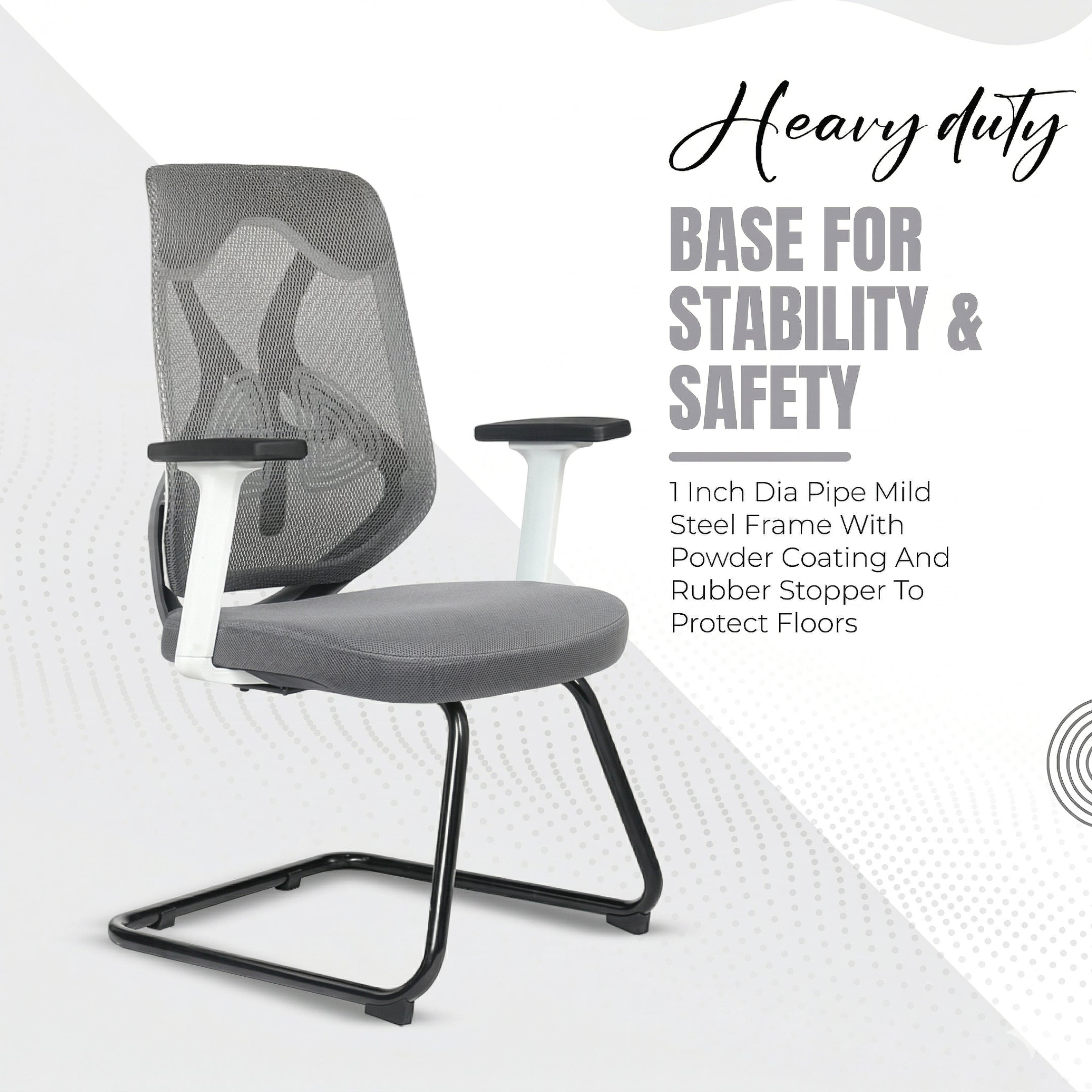 Kepler Brooks Marvel Visitor Chair with Heavy Duty Metal Frame