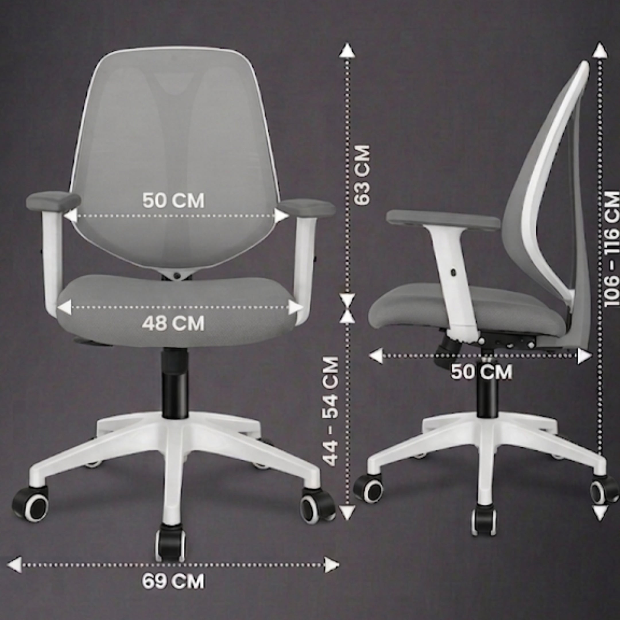 Kepler Brooks Pulse Premium Mid Back Mesh Office Chair