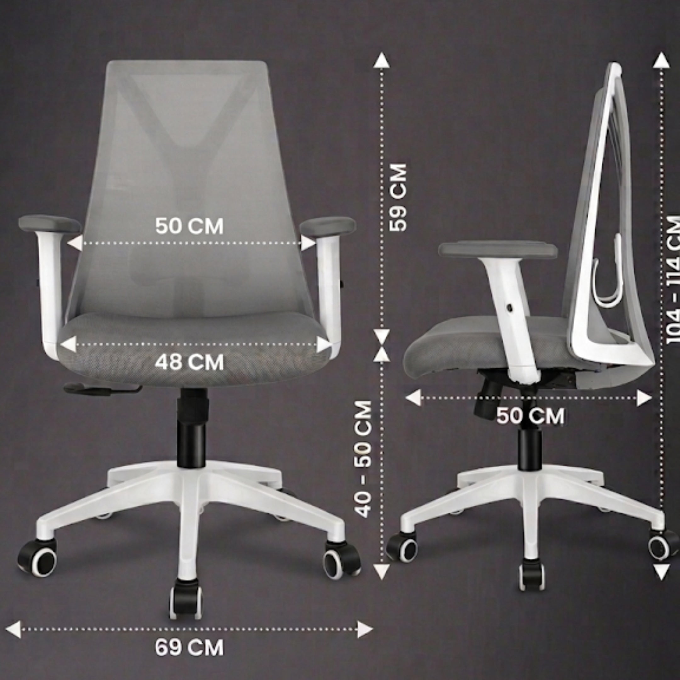 Kepler Brooks Crest Premium Mid Back Mesh Office Chair