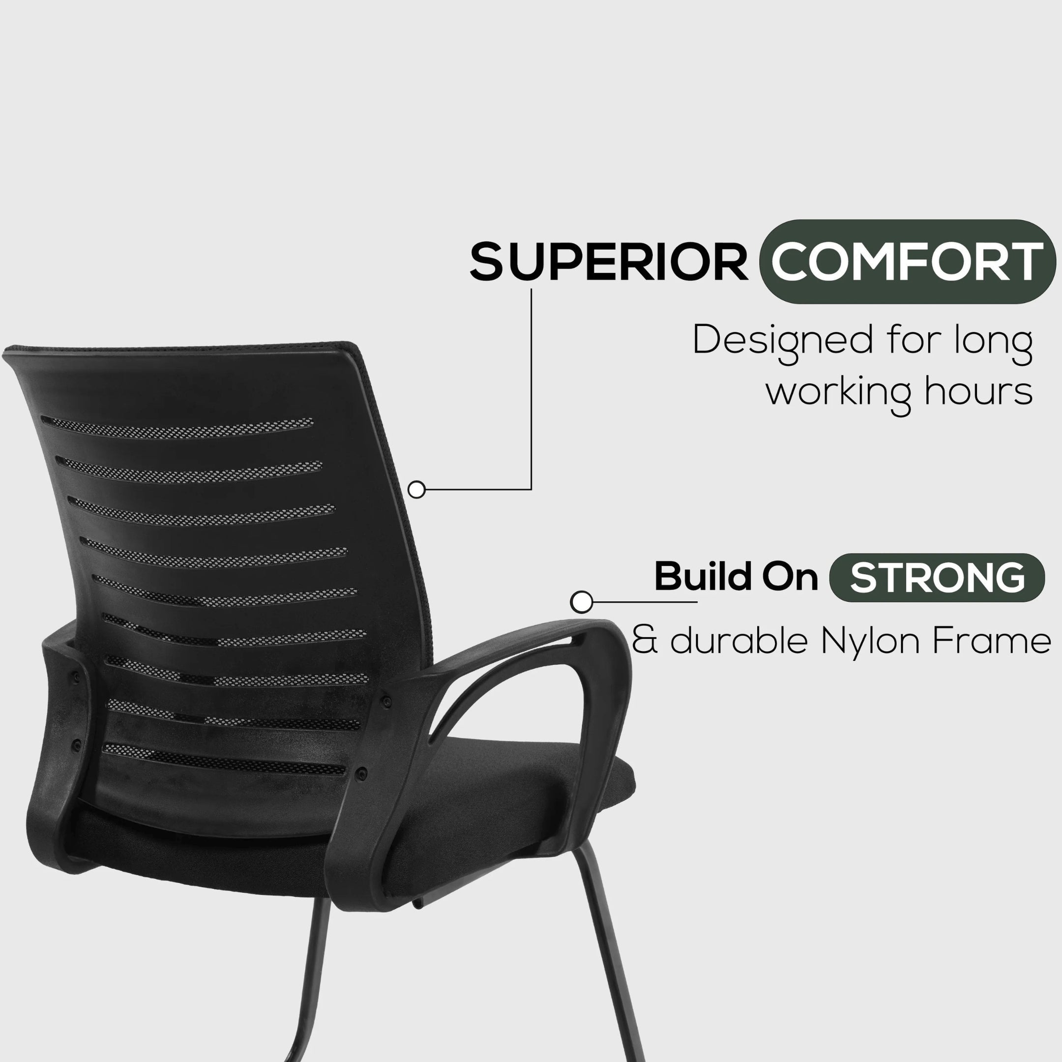 Kepler Brooks Iris Visitor Chair with Heavy Duty Metal Frame