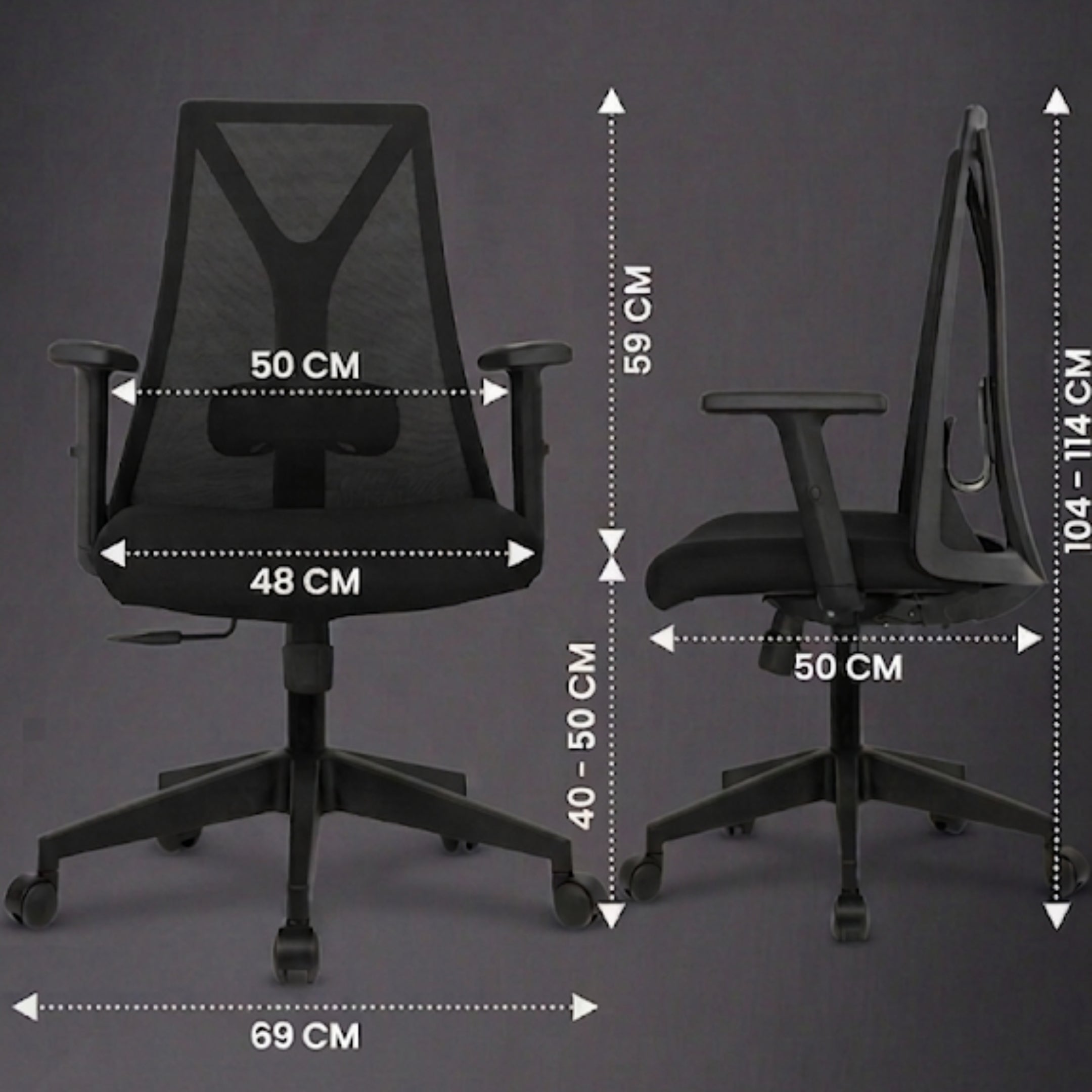 Kepler Brooks Crest Premium Mid Back Mesh Office Chair