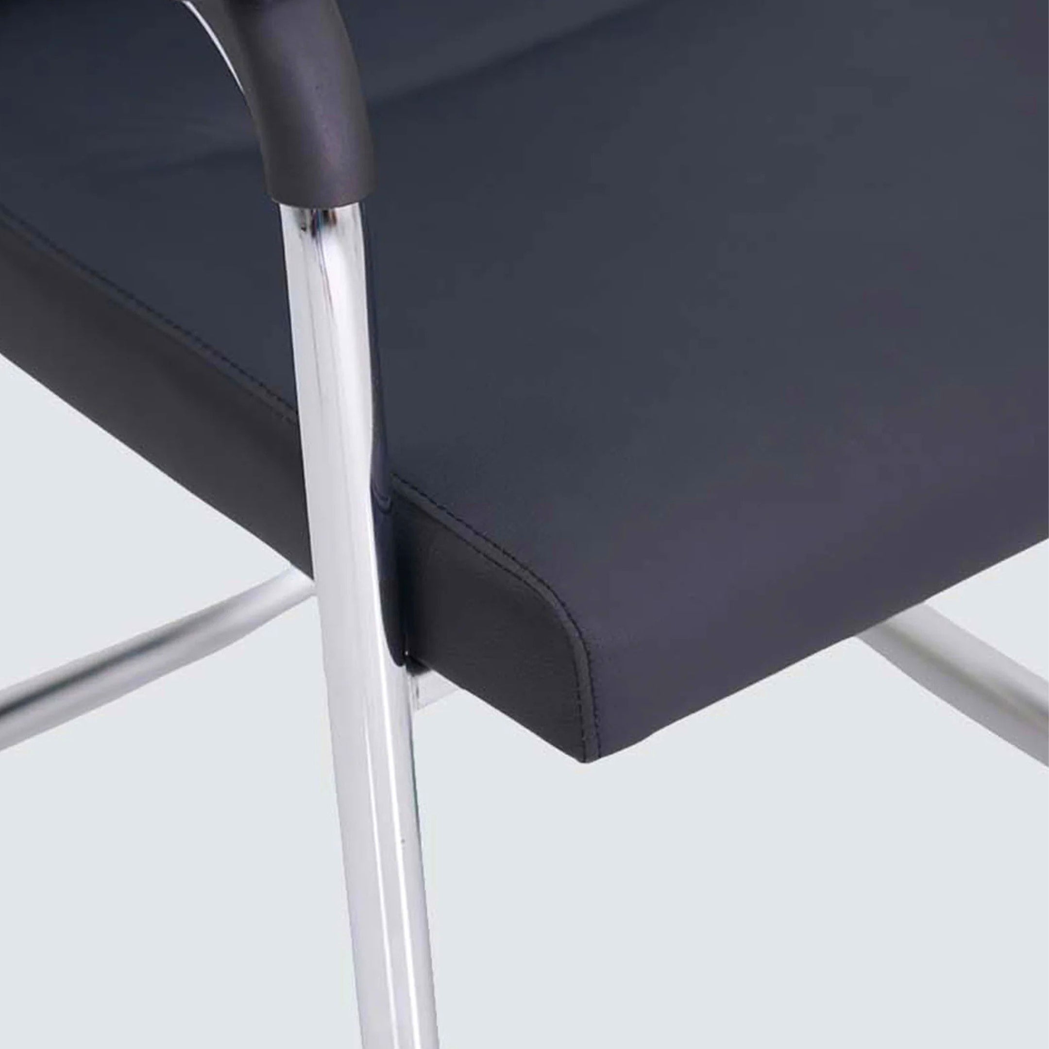 Kepler Brooks Lexis Leatherette Visitor Chair with Metal Frame