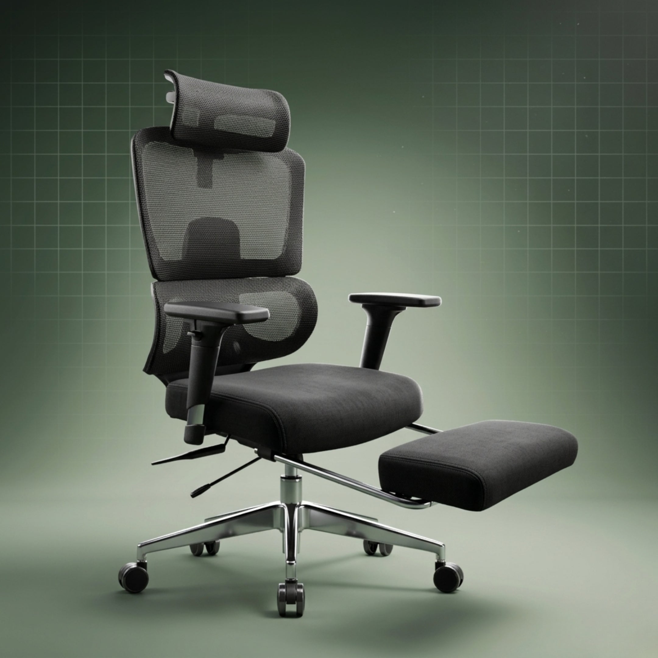 Kepler Brooks Imperia Pro Premium High Back Mesh Office Chair with Legrest