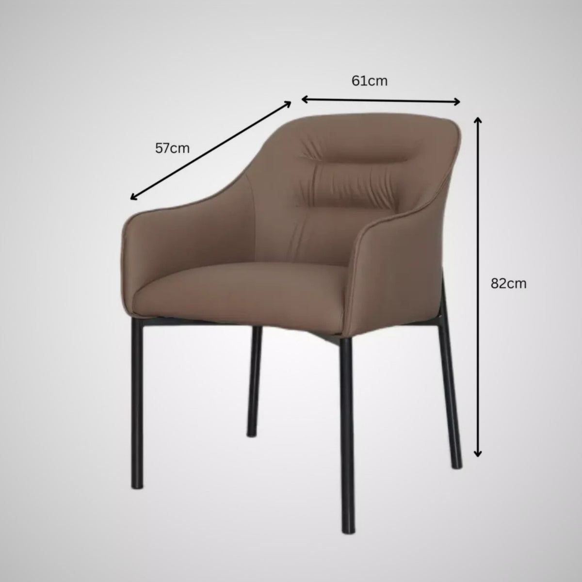 Kepler Brooks Cocoa Premium Cafeteria Dining Chair ( Brown )