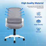 Kepler Brooks Aurelia Mid Back Mesh Office Chair (White Frame)