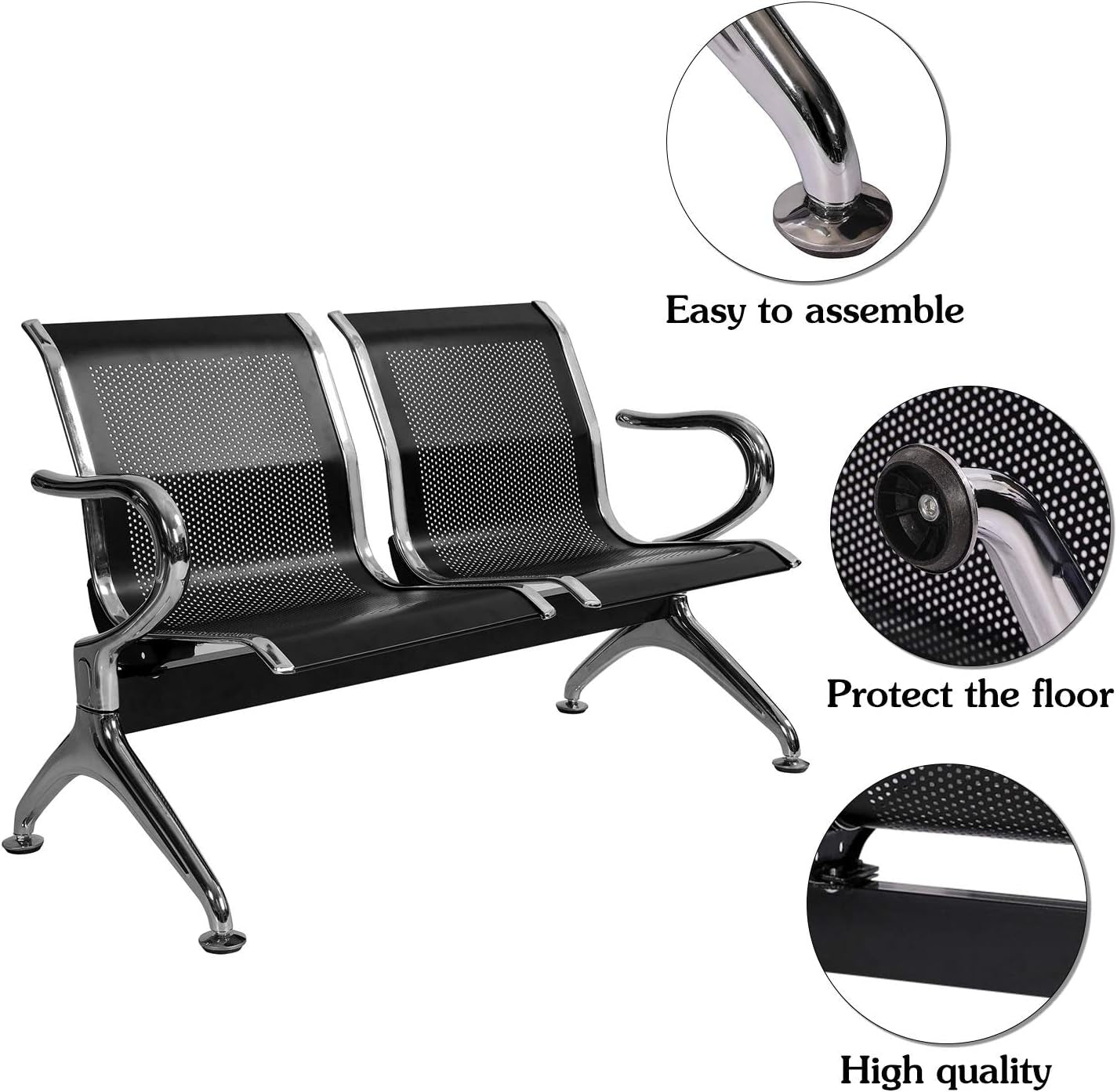 Kepler Brooks Elevate Waiting Chair with Heavy Metal Body