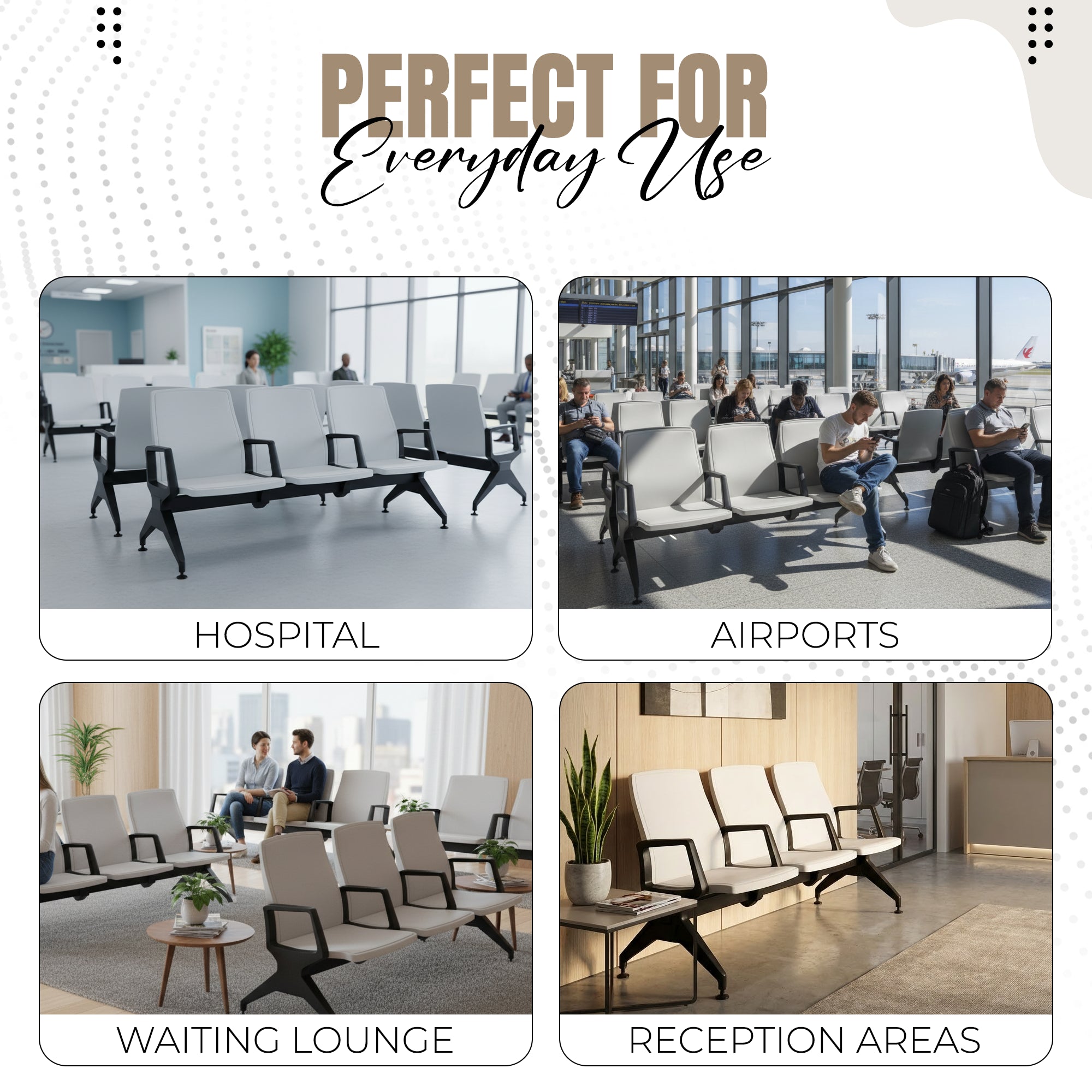 Kepler Brooks Portico Waiting Chair with Arms