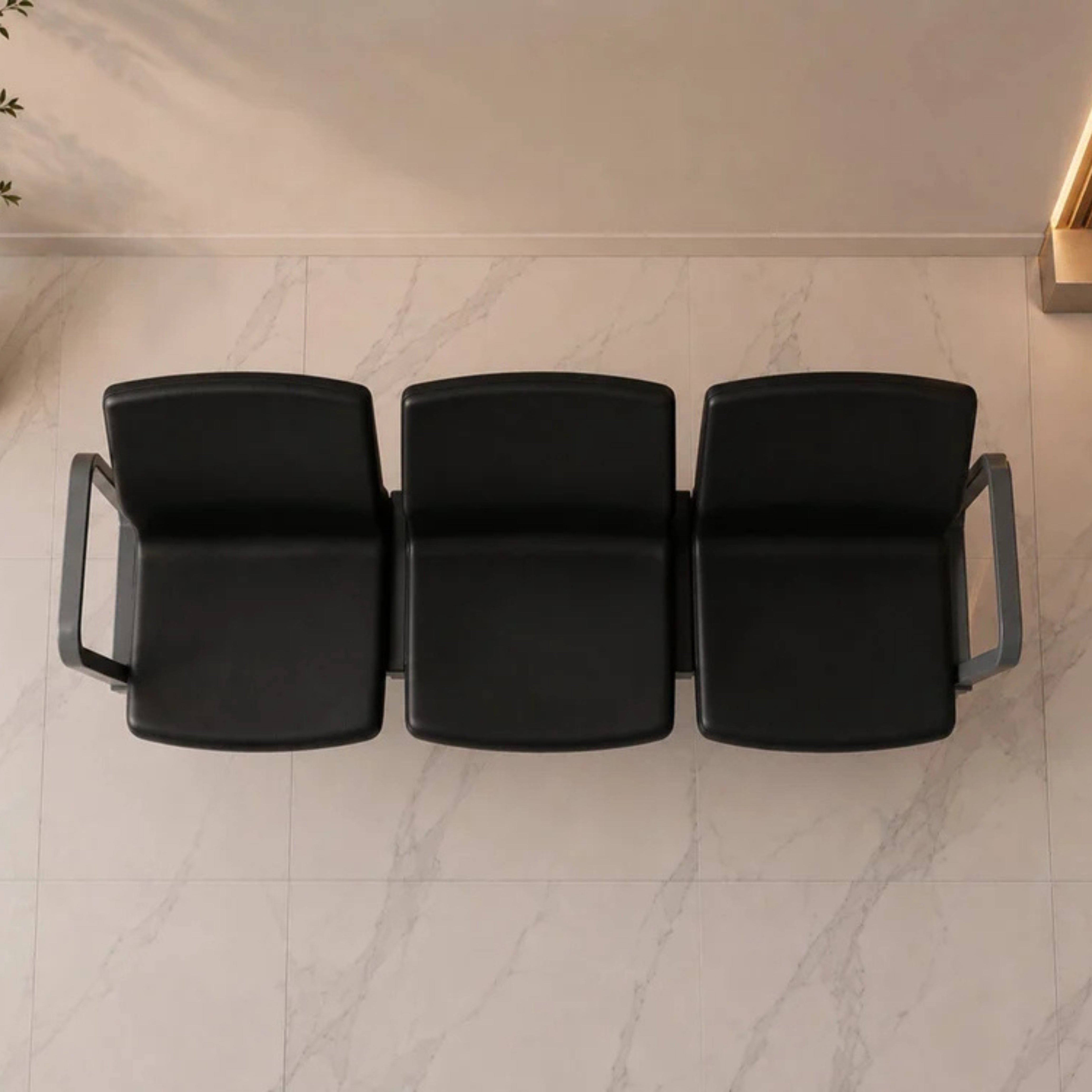 Kepler Brooks Verona Premium PU Waiting Chair with Mild Steel Frame