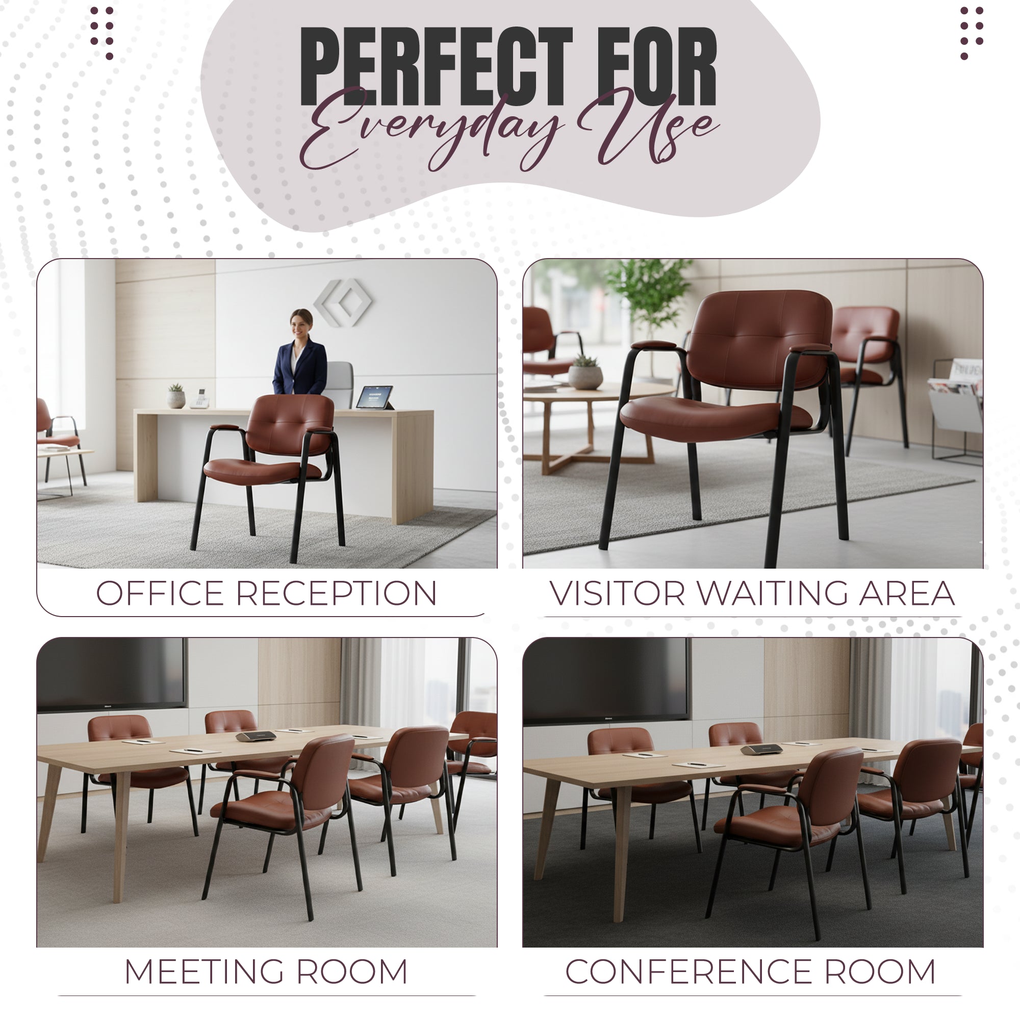 Kepler Brooks Embassy Leatherette Visitor Chair