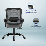 Kepler Brooks Elva Mid Back Office Chair (Black)