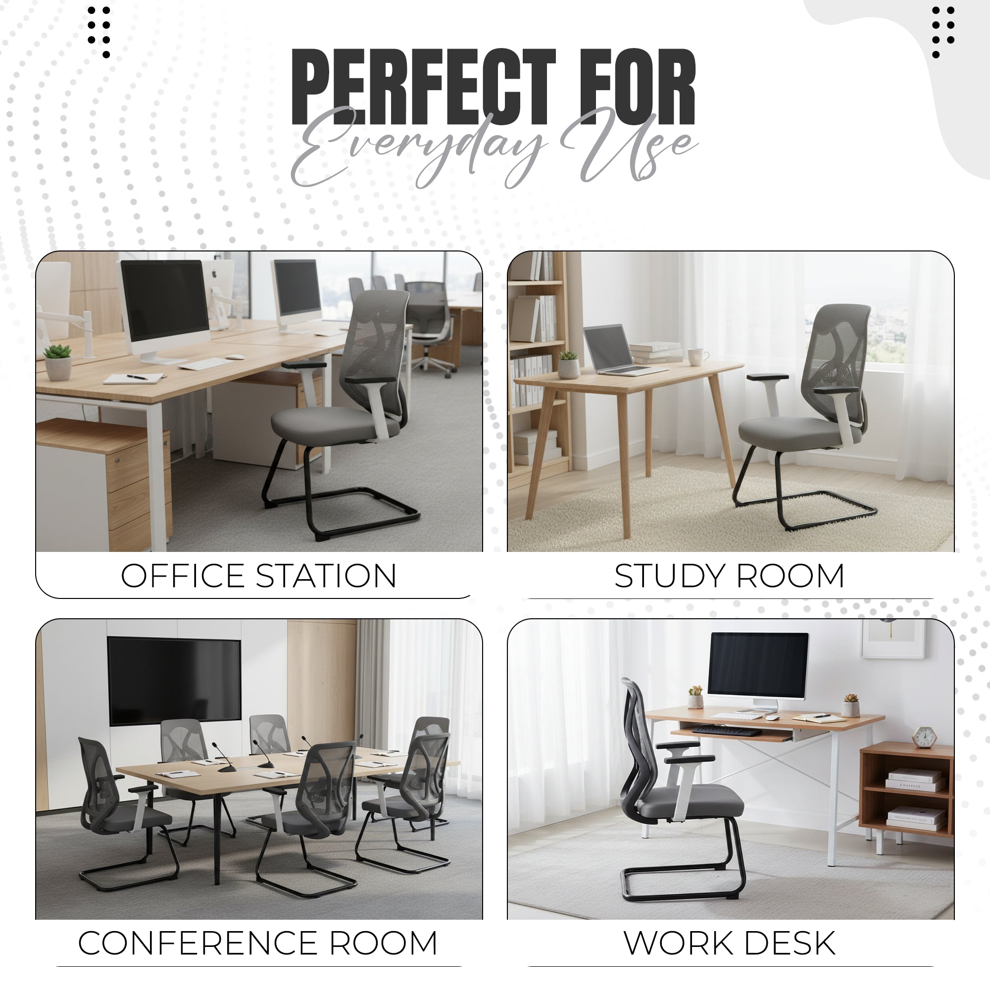 Kepler Brooks Marvel Visitor Chair with Heavy Duty Metal Frame