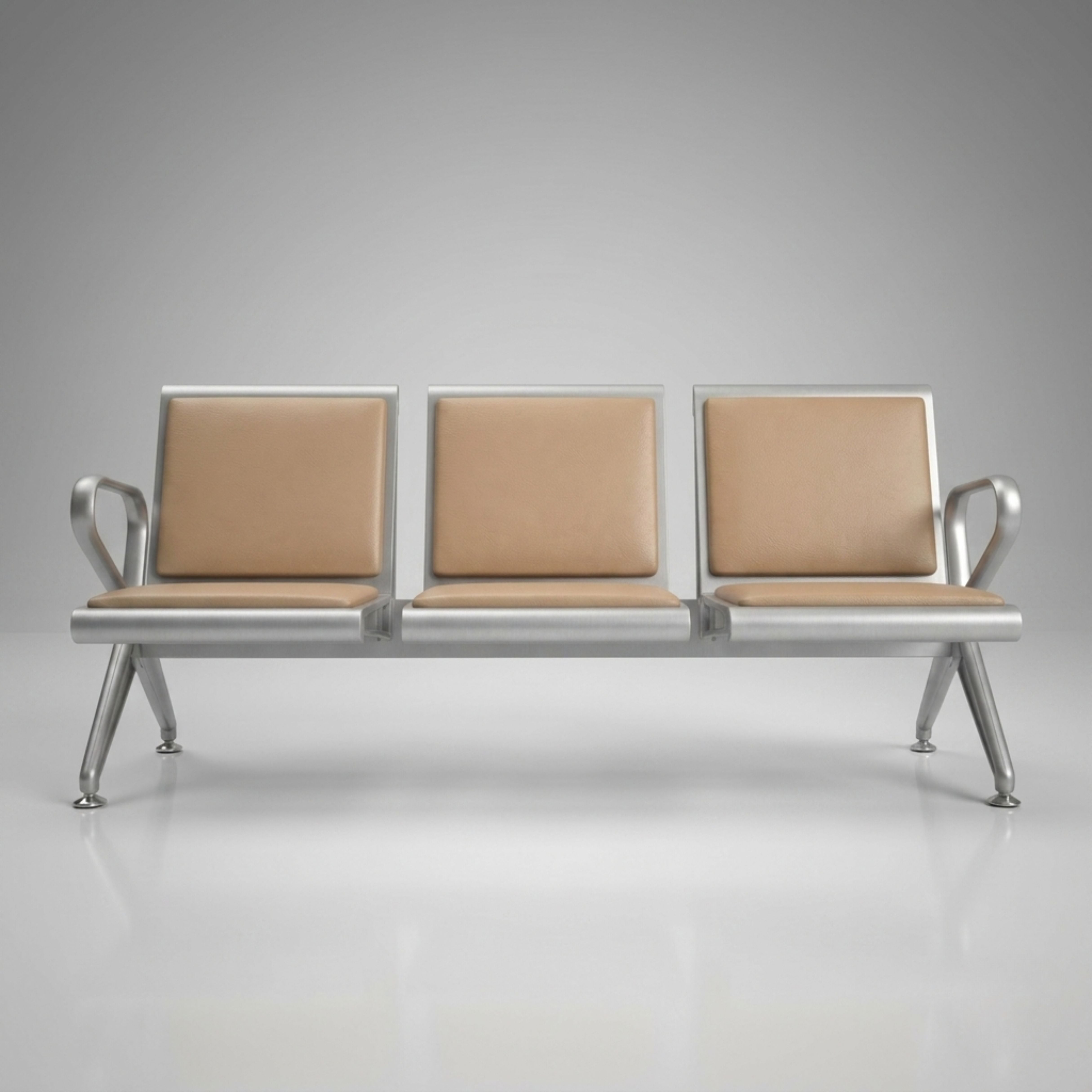 Kepler Brooks Trinity Waiting Chair with Cushion ( without centre arms )