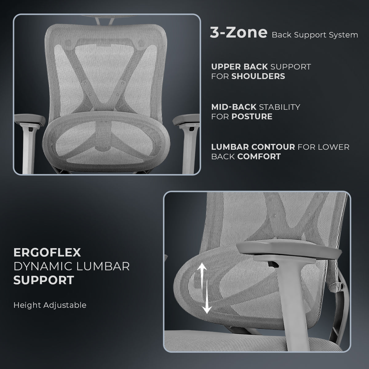 Kepler Brooks Vogue Pro Premium High Back Mesh Office Chair with Legrest