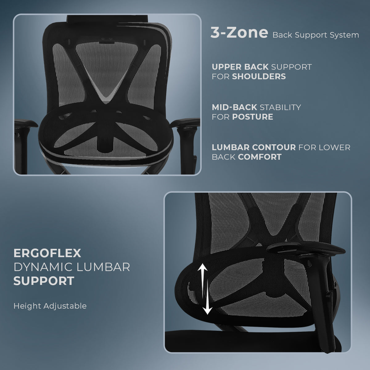 Kepler Brooks Vogue Pro Premium High Back Mesh Office Chair with Legrest