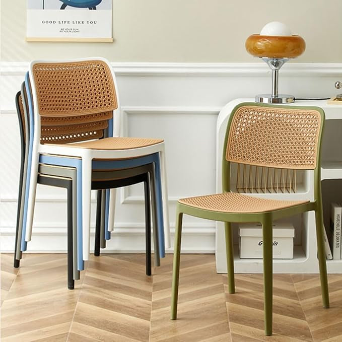 Kepler Brooks Zen Rattan Cafeteria Dining Chair