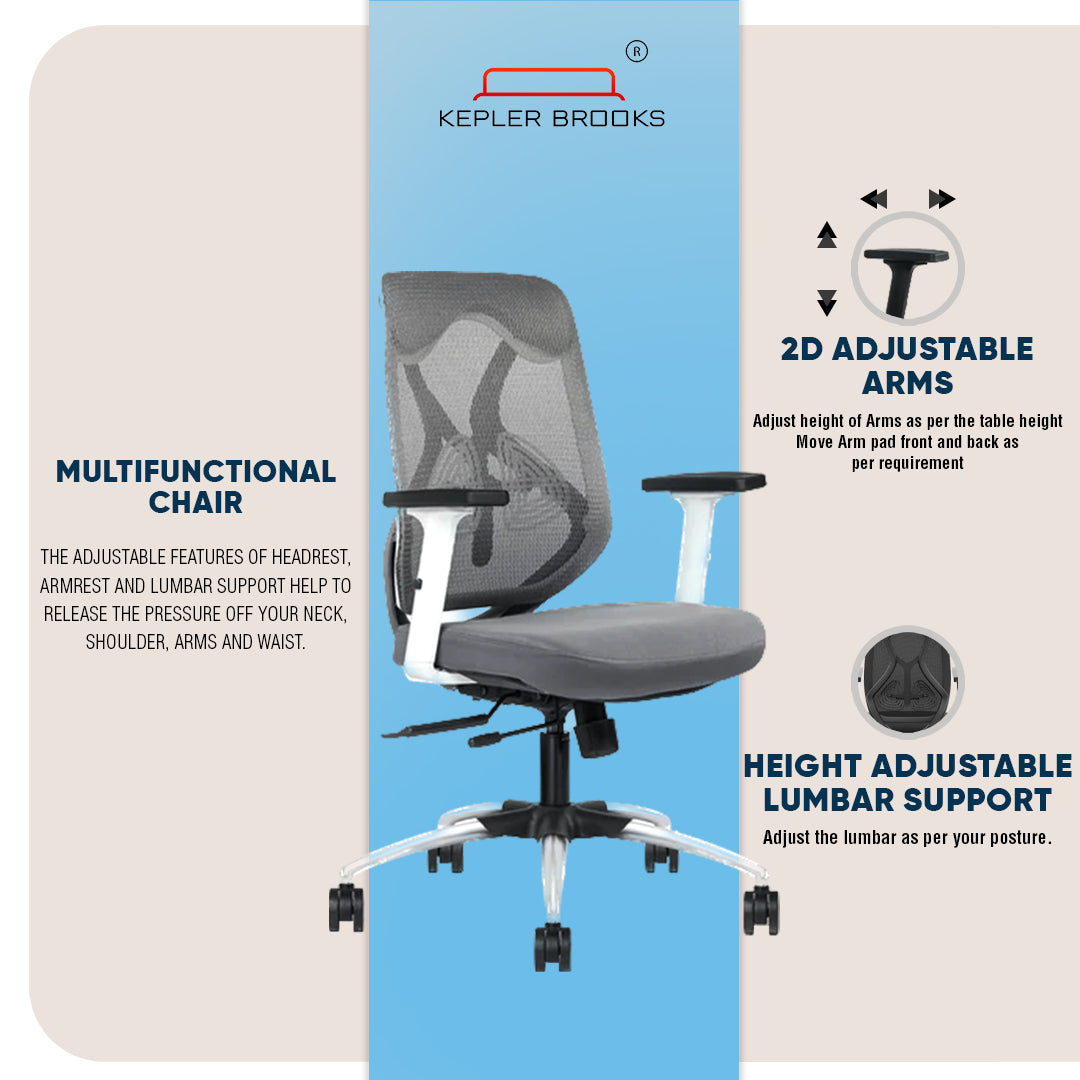 Kepler Brooks Marvel Ergonomic Mid Back Mesh Office Chair