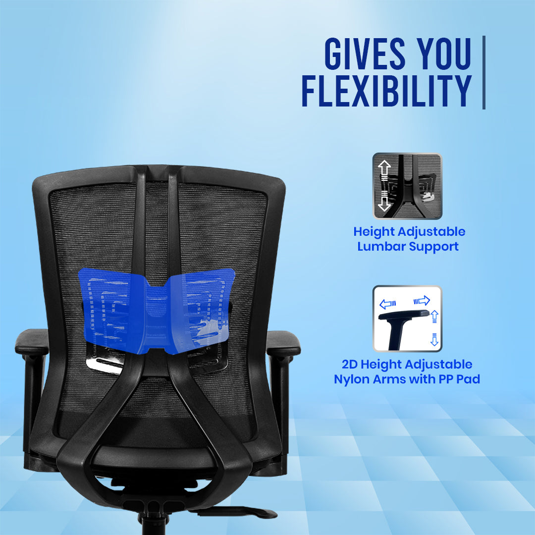 Kepler Brooks Regalia Ergonomic Mid Back Mesh Office Chair