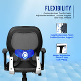Kepler Brooks Nova Ergonomic Mid Back Mesh Office Chair (Black)