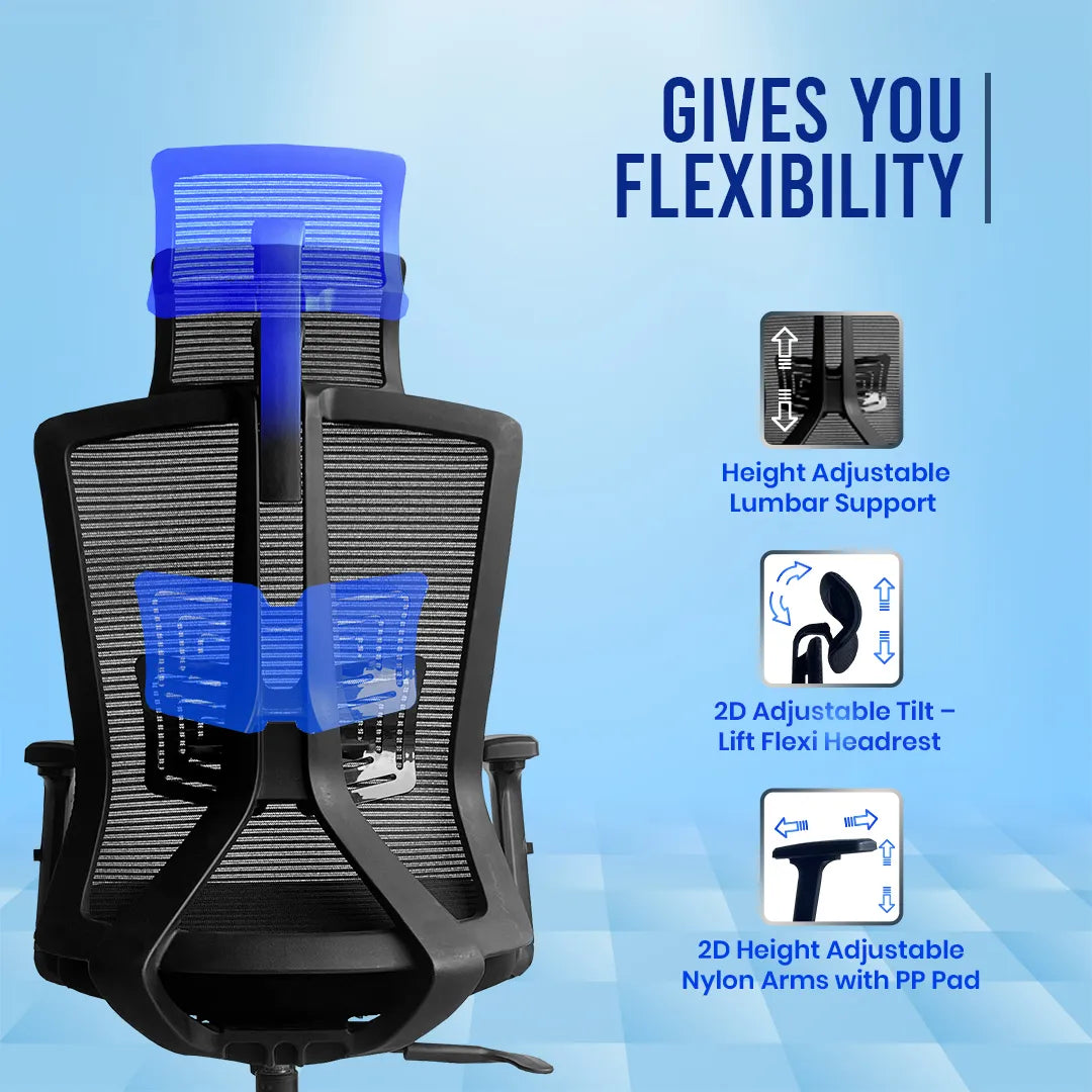 Kepler Brooks Regalia Ergonomic High Back Mesh Office Chair