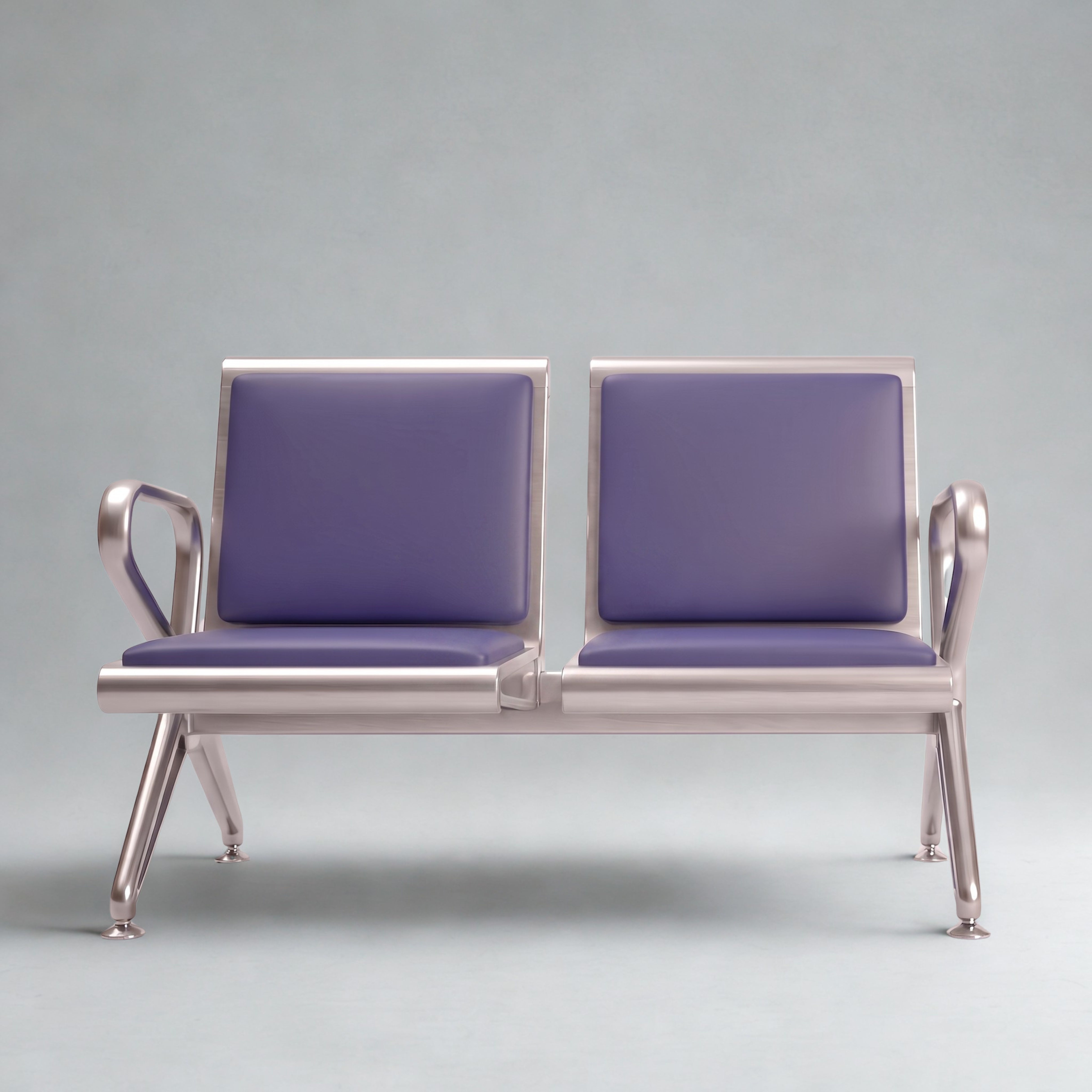 Kepler Brooks Trinity Waiting Chair with Cushion ( without centre arms )