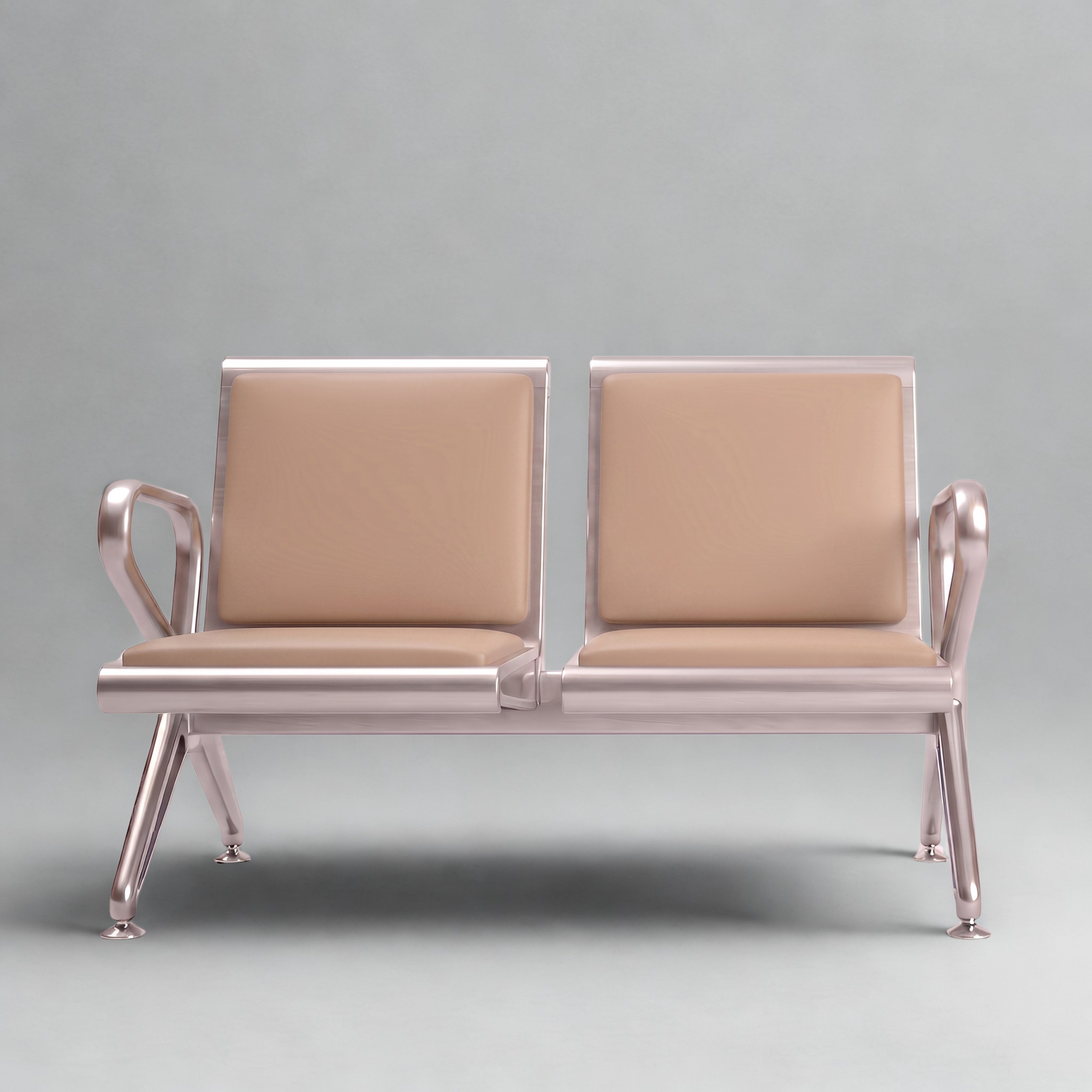 Kepler Brooks Trinity Waiting Chair with Cushion ( without centre arms )