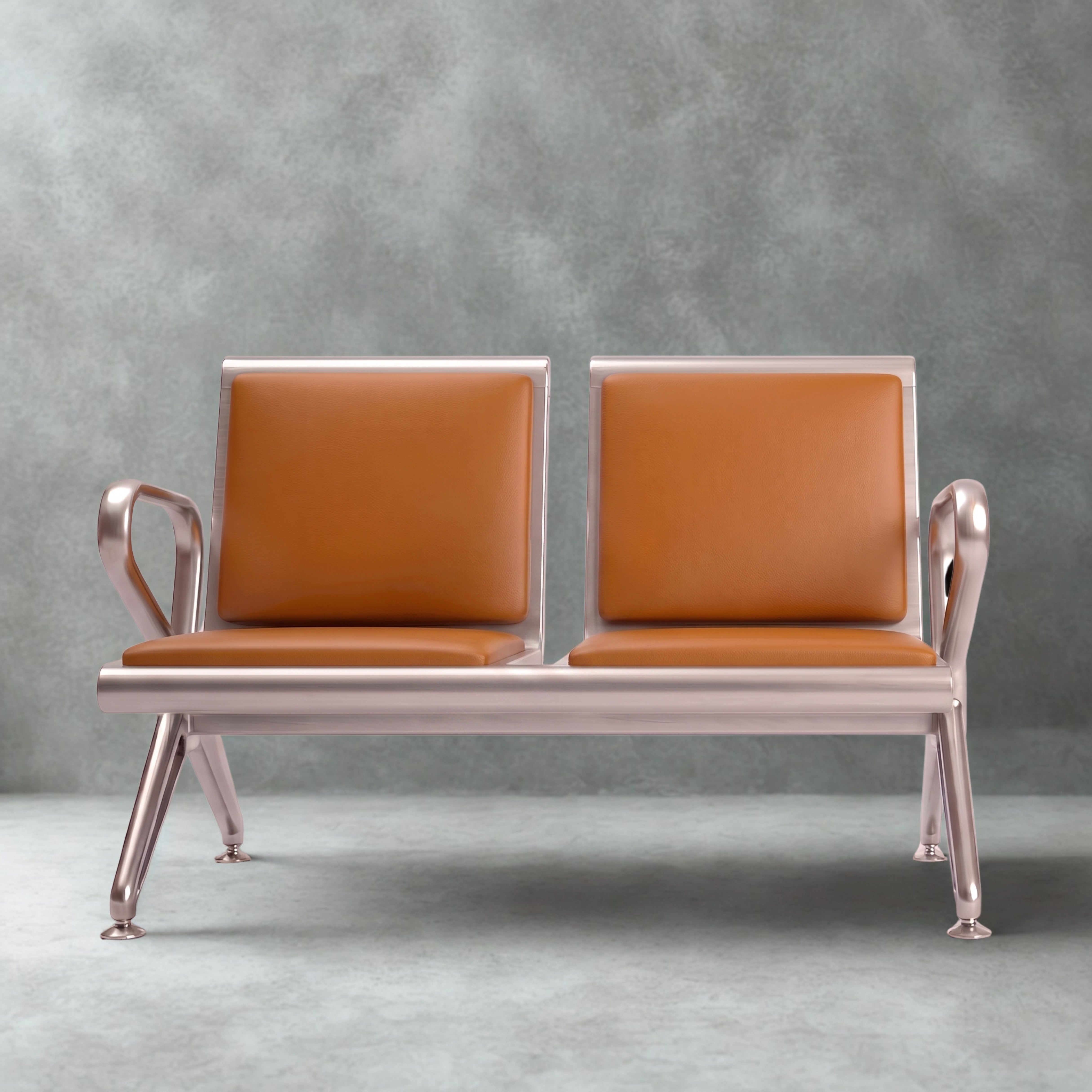 Kepler Brooks Trinity Waiting Chair with Cushion ( without centre arms )