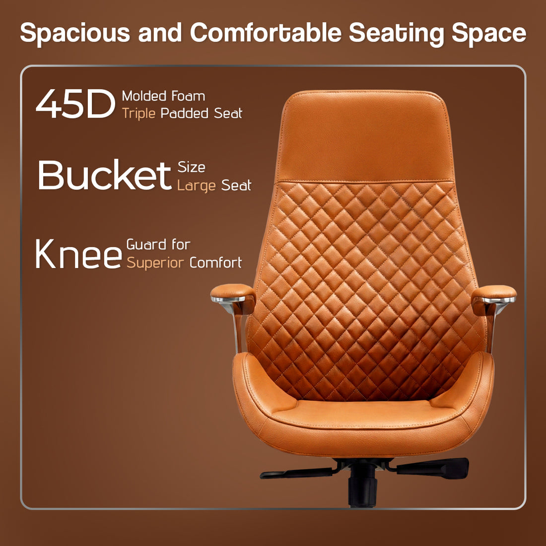 Kepler Brooks Atlas Premium High Back Leatherette Office Chair