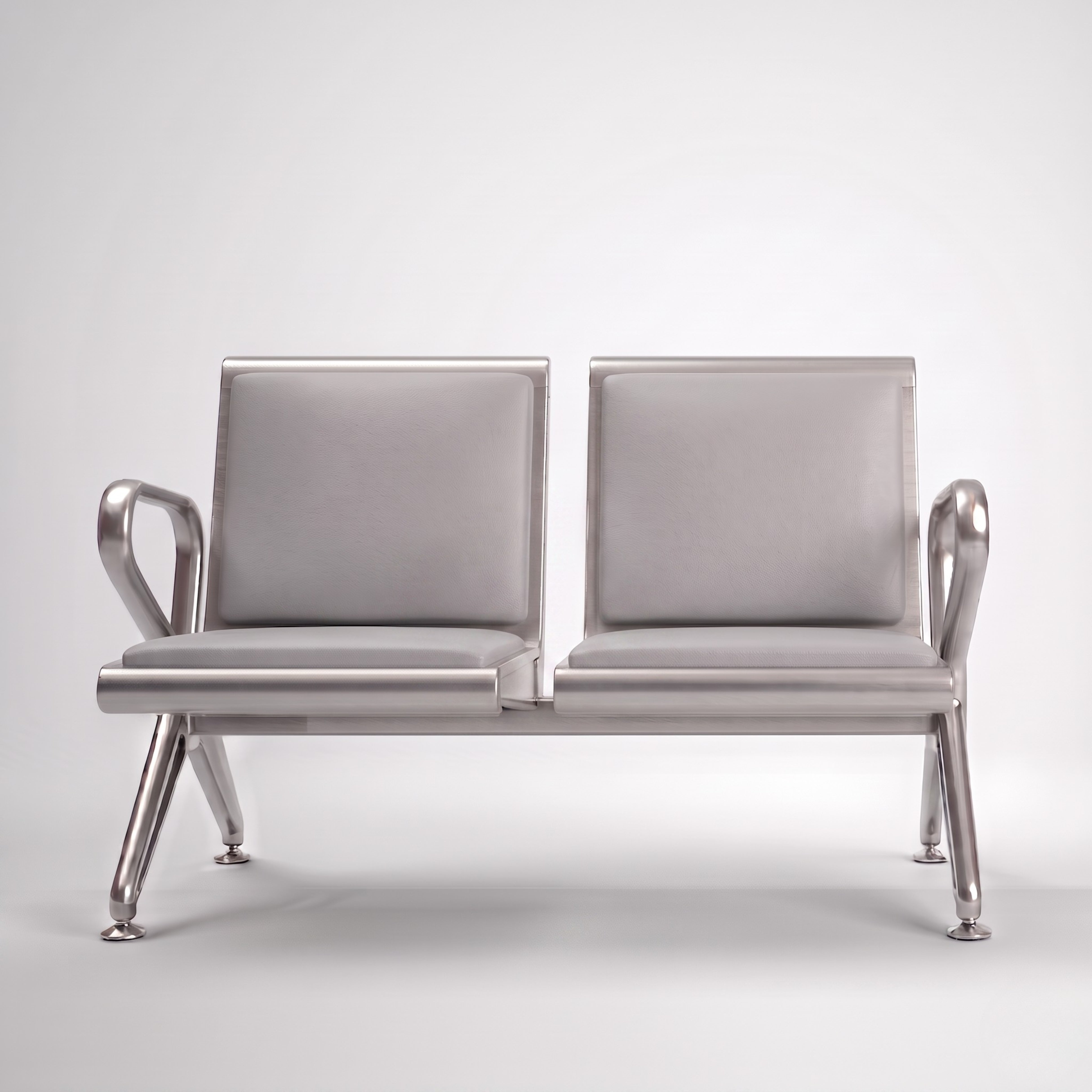 Kepler Brooks Trinity Waiting Chair with Cushion ( without centre arms )