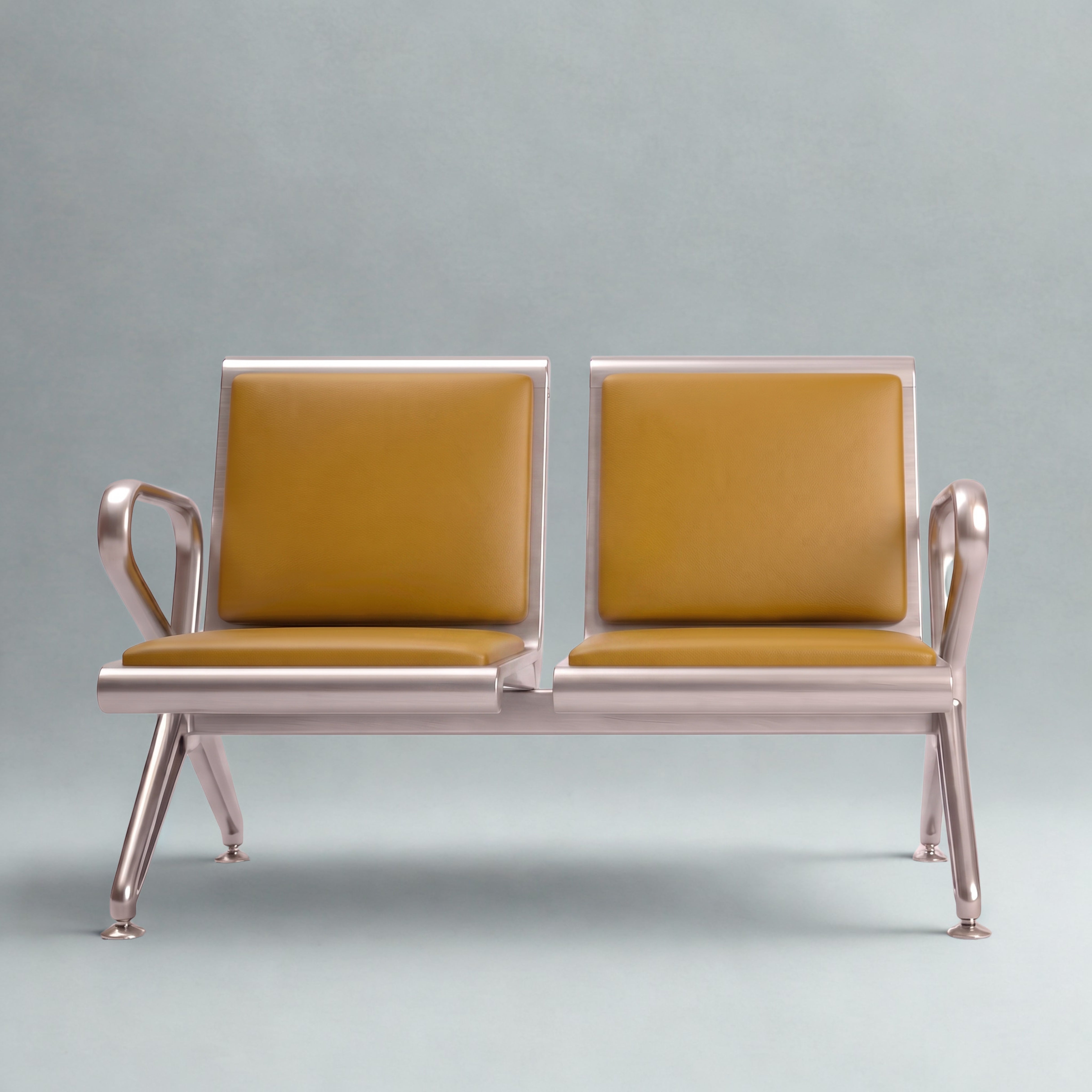 Kepler Brooks Trinity Waiting Chair with Cushion ( without centre arms )