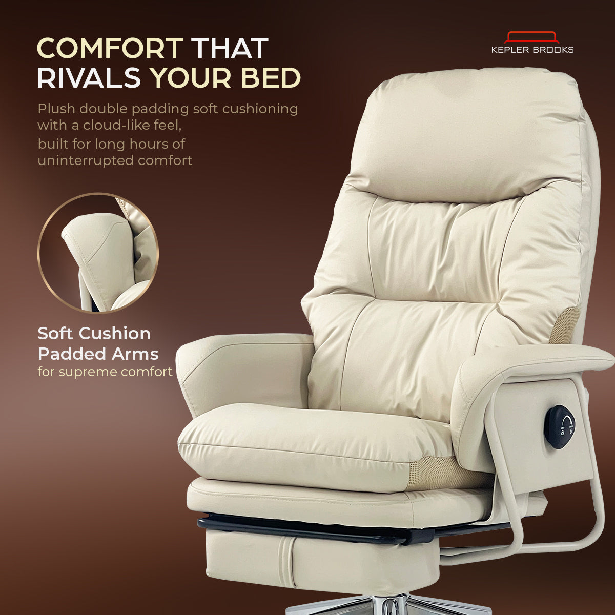 Kepler Brooks Divine High Back Premium Composite Leather Ergosmart Office Chair