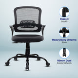 Kepler Brooks Elva Mid Back Office Chair (Black)