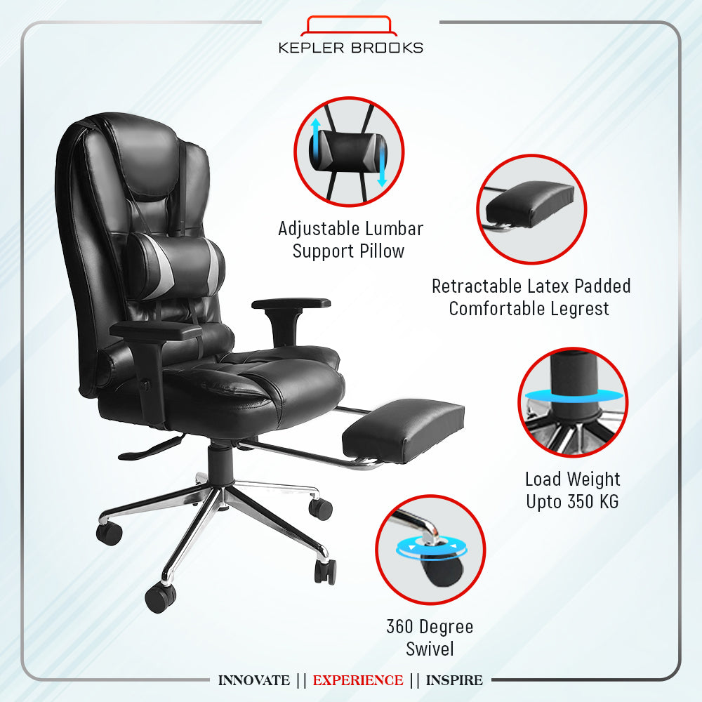 Kepler Brooks Italia Pro High Back Leatherette Ergosmart Office Chair
