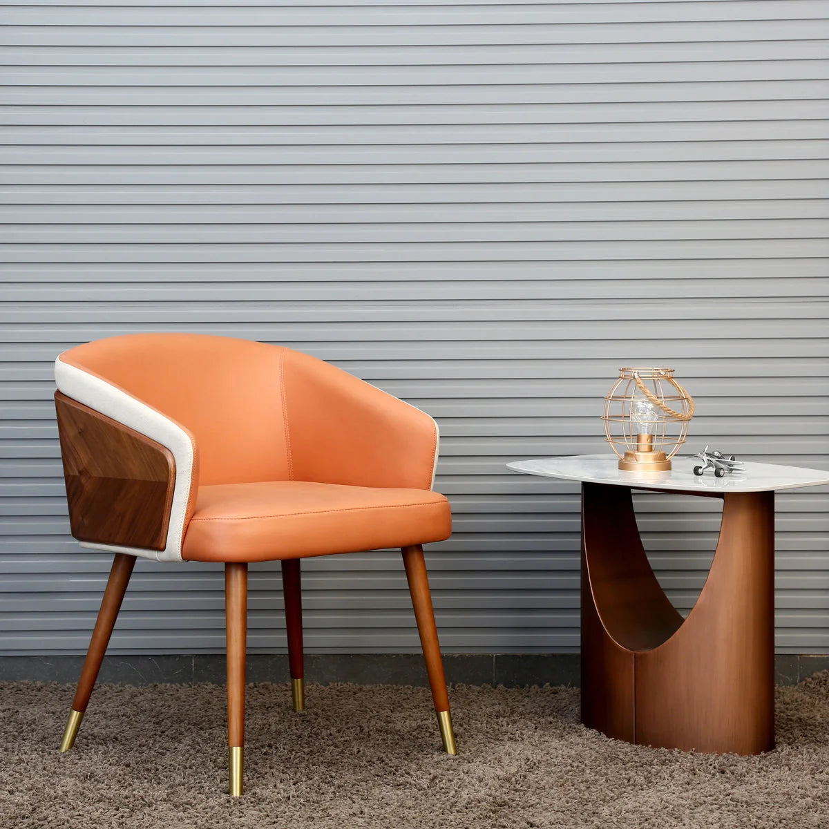 Kepler Brooks Carmel Premium Cafeteria Dining Chair ( Orange )
