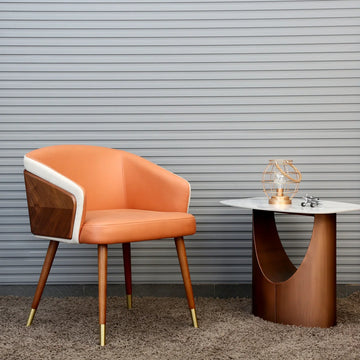 Kepler Brooks Carmel Premium Cafeteria Dining Chair ( Orange )