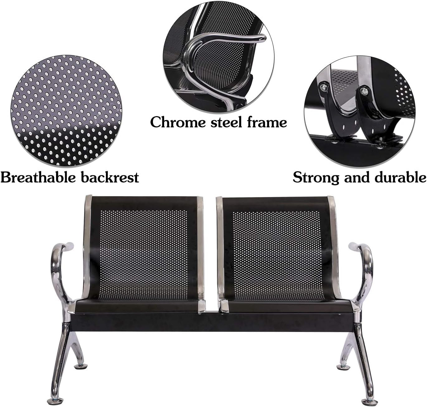 Kepler Brooks Elevate Waiting Chair with Heavy Metal Body