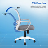 Kepler Brooks Aurelia Mid Back Mesh Office Chair (White Frame)