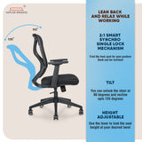 Kepler Brooks Marvel Ergonomic Mid Back Mesh Office Chair