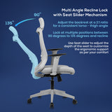 Kepler Brooks Eterna Premium High Back Mesh Office Desk Chair