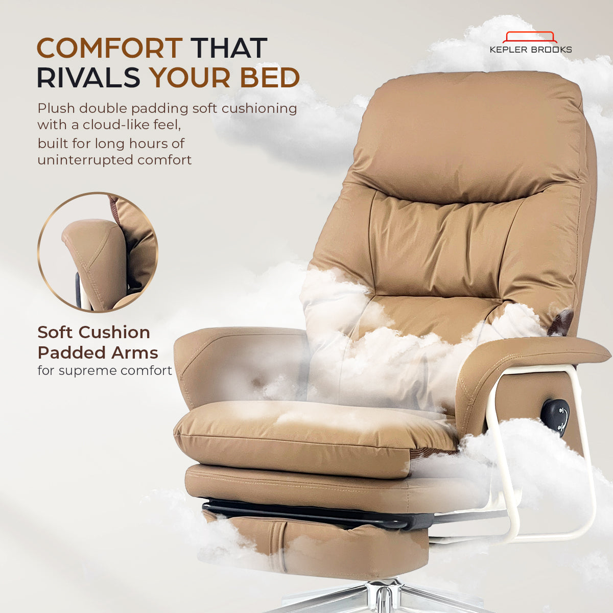 Kepler Brooks Divine High Back Premium Composite Leather Ergosmart Office Chair