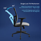 Kepler Brooks Ignis Ergonomic Mid Back Mesh Office Chair