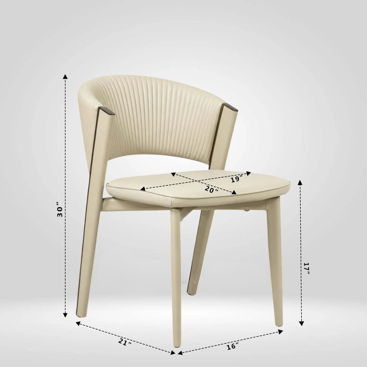 Kepler Brooks Milano Premium Cafeteria Dining Chair ( Beige )