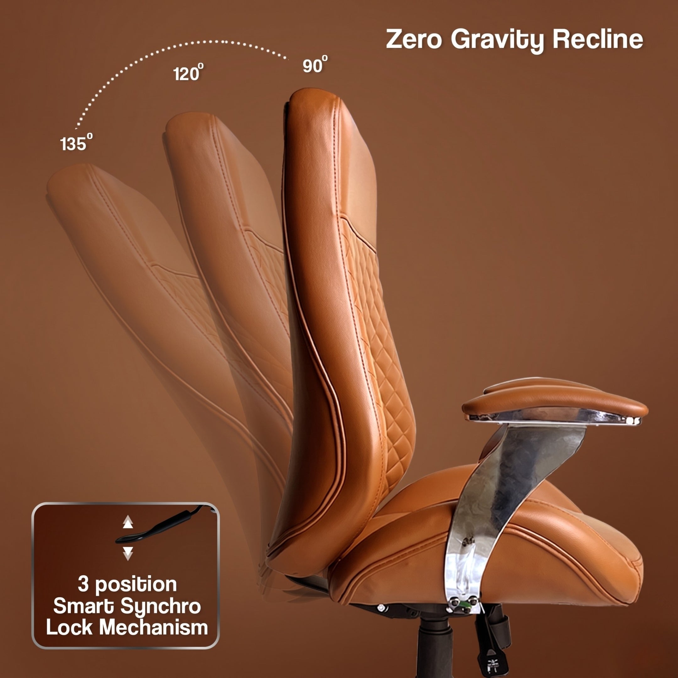 Kepler Brooks Atlas Premium High Back Leatherette Office Chair