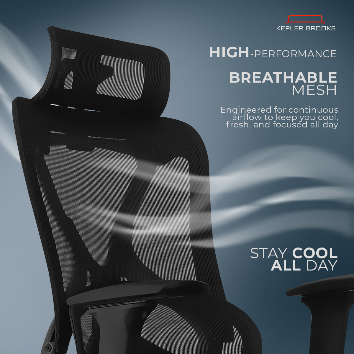 Kepler Brooks Vogue Premium High Back Mesh Office Chair
