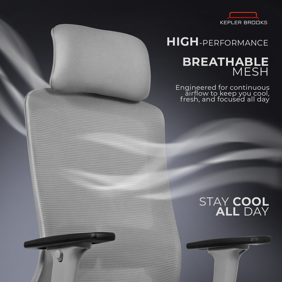 Kepler Brooks Eterna Premium High Back Mesh Office Chair